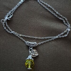 Heart With Crystal Necklace